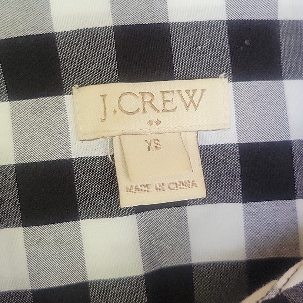 J. Crew Factory Size XSmall Black and White Gingham Dress - Picture 3 of 5